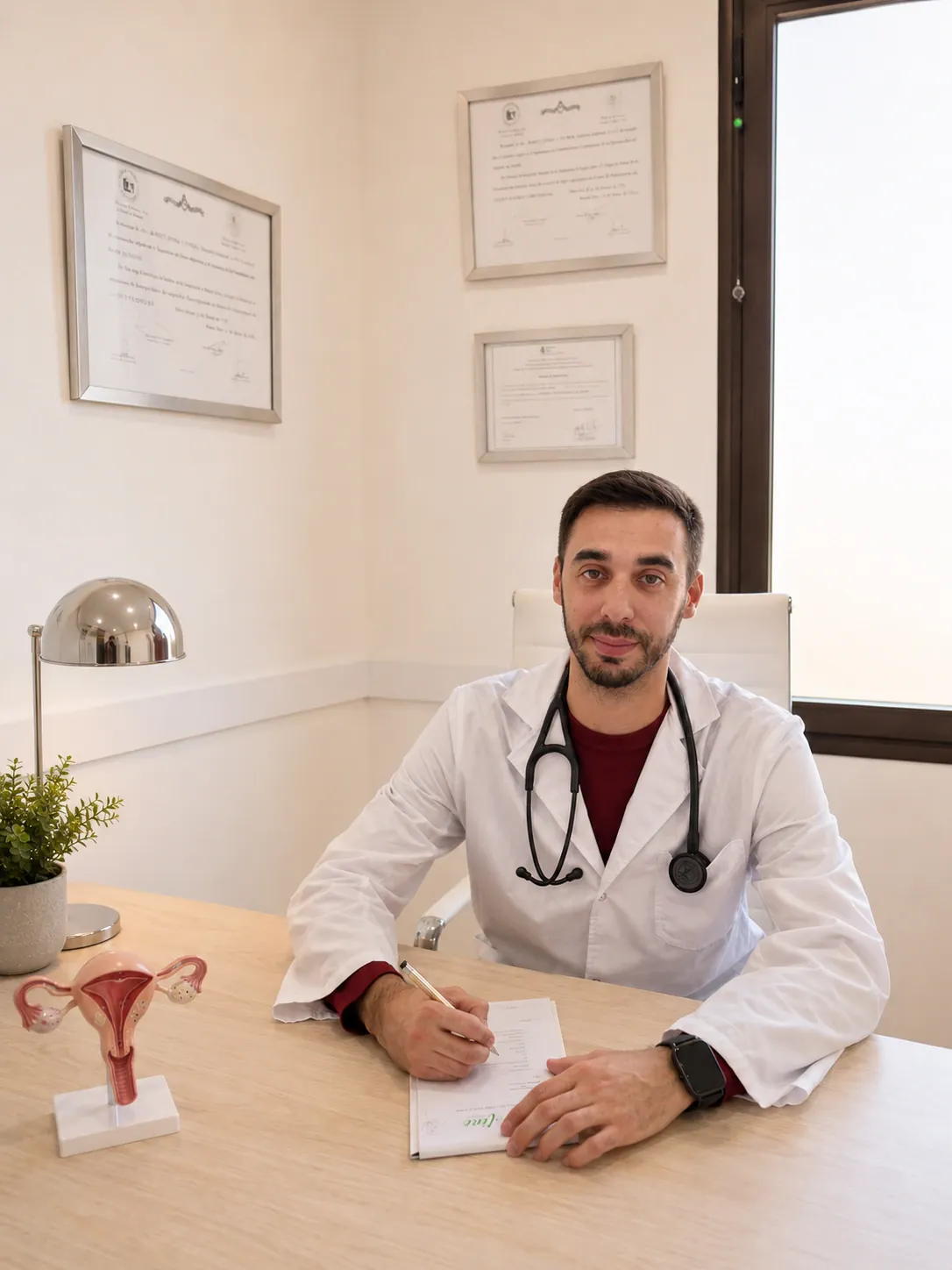Dr. Pedaci en su consultorio